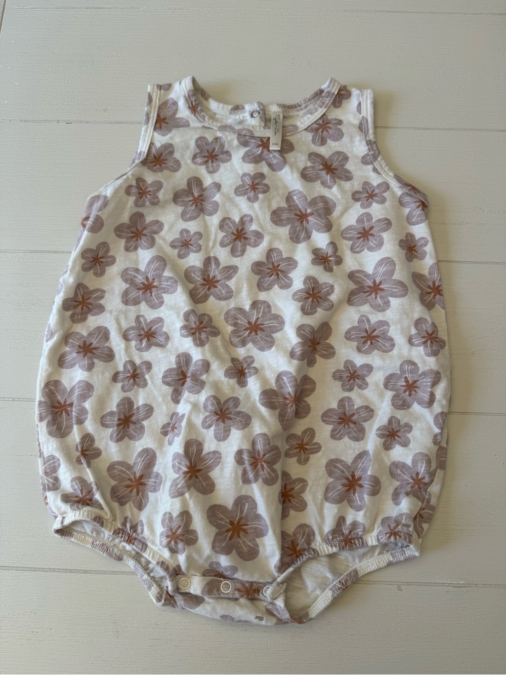 Rylee + Cru Lavender Floral Sleeveless Romper